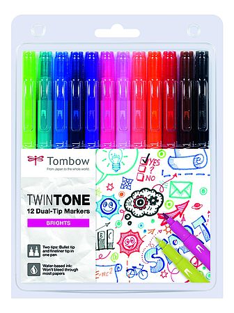 TwinTone set of 12 Bright Colors