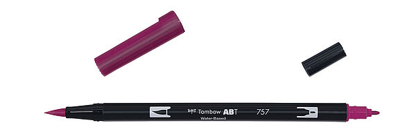 Tombow ABT Dual Brush Pen 757 port red