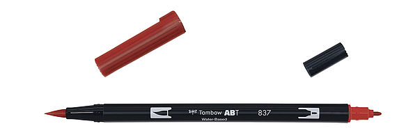 Tombow ABT Dual Brush Pen 837 wine red